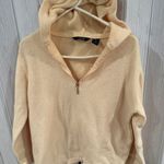 IZOD WOMENS  YELLOW SMALL FLEECE W/HOOD & 1/2 ZIP Photo 0