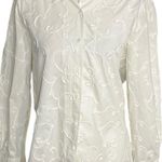 Jones New York Cream Embroidered Blouse Photo 0