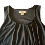 White House | Black Market WHBM Black Knee Length Silk Accent Shift Dress XS LBD Photo 2