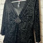 Notations Y2K Clothing Co by  black bejeweled top size L. Photo 3