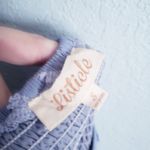 Anthropologie Blue Textured Dot Smocked Square Neck Long Sleeve Mini Dress Photo 8