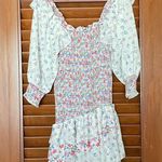Saks 5th Avenue NEW Saks 70/21 NWT Floral Smocked & Tiered Dress Pink White Floral Size M Photo 3