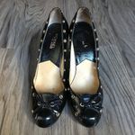 Michael Michael Kors Studded 4” Heels Black Patent Leather Pumps Tie Fro… Size 7 Photo 1