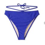 Shade & Shore Women's Strappy Ribbed High Waist Extra High Leg Extra Cheeky Bikini Bottom - Photo 2