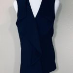 Calvin Klein Black Ruffle Open Vest Photo 3