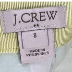 J.Crew Mini Skirt Womens 8 Green Yellow Daffodil Basketweave Textured Pockets Photo 9