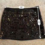 EXPRESS Black Sequined Mini Y2K skirt sz 6 Photo 4