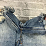 We The Free Jean Shorts 24” Blue Cut Off High Distressed Cotton Denim Jorts Photo 5