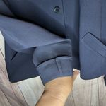 Ann Taylor Blazer Dark Blue Career Jacket w/ Shoulder Pads 5 Button Women's Med Photo 4