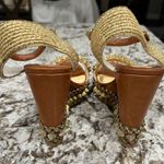 Christian Louboutin  Cordorella Spike Embellished Leather Sandal Wedges Size 38 Photo 3