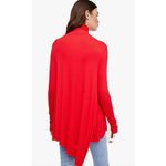 Free People Uptown Top Women Large Cherry Red Choker Asymmetrical Ribbed Stretch Photo 1