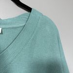 J Jill Women's Green Oversized Cozycore Waffle Knit Top Photo 1