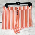 Rue 21 Orange & White Rayon Summer Shorts Size Medium Photo 0