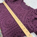 Porridge for Anthropology M plum purple Elegant eyelet Lace Women's Top boho Size M Photo 4