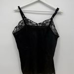 Montgomery Ward Vintage Black Nylon Lace Tank Top Size 18/40 Photo 0