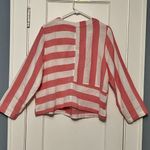 Habitat  clothes to live in pink asymmetric stripe button up blouse lagenlook Photo 3