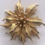 Vintage Gold Leaf Pin Brooch Photo 0