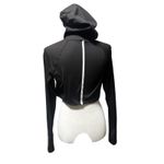 Free People Movement Cutout Contrast Cropped Black White Hoodie Size S Photo 3