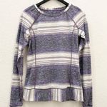 Lululemon Race Your Pace Osaka Stripe Heathered Black Grape Long Sleeve Size 8 Photo 5