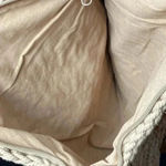 UNBRANDED MACRAMÉ PURSE DOUBLE STRAP VEGAN LEATHER STRAPS FRINGE CLEAN Tan Photo 7