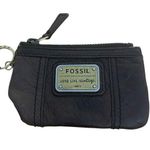 Fossil  Brown Lamb Leather Coin Purse Keyring Photo 0