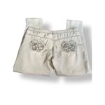 Apple Bottoms Vintage Y2K  Gray Embroidered Rhinestone Pocket Straight Leg Jeans Photo 1