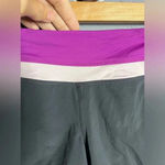 Lululemon  Groovy Run Shorts Women 4 Gray Violet Zip Pocket Inner Briefs Wicking Photo 2