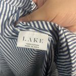 Lake two piece Poplin Piped Pants Set striped blue white size large Photo 12