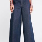 Tanya Taylor  exaggerated flare denim jean in dark blue Photo 3