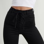 Garage Lace Up Super High Rise Waisted Skinny Black Jegging Jeans Photo 3