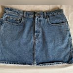 Vintage Ralph Lauren Polo Jeans Company denim trapezoid mini skirt Size 12 Blue Photo 0