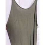 Purr Melrose Olive Green Slinky Mini Dress Spaghetti Straps Oversized Small Boho Photo 2