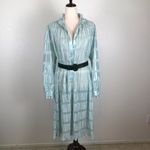 Vintage Discovery seafoam polkadot oversized robe dress 8* Blue Photo 3