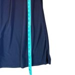 Alex Evenings  Matte Jersey Empire Sequin Lace Bodice Cowl Back Navy Maxi Dress Photo 6