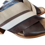 Brunello Cucinelli  Brown Tan Leather Heel Mule Slides size 40 size 10 Block Heel Photo 3