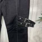 We Wore What NWT  Black Bowery Pant Rigid Denim Belted Contrast Stitch size 27 NEW Photo 6