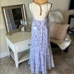 Storia NWT  Emmy lilac Embroidered Floral cottage western chiffon Maxi Dress L Photo 10