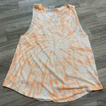 PINK - Victoria's Secret Victoria’s Secret PINK Cream Orange White Tye Dye Tank Top Photo 0