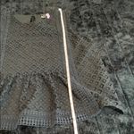 Banana Republic Women's  Peplum Black Eyelet Lacy Ruffle Sleeveless Blouse Medium Photo 6