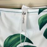 Cupshe NWT Bikini Bottoms Womens L Green White Tropical Leaf Print Coastal Photo 1