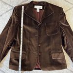 Jones New York Rich Velvet Chocolate Brown Blazer and Sequin Top Sz M - 10 Photo 1