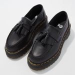 Dr. Martens Leather Platform Tassel Loafers Black Smooth Unisex Size 8W-7M Photo 0
