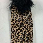 Leopard fluffy umbrella sock decor Black Photo 2