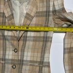 PHD Vintage Tan and Cream Blazer Classic Plaid Design Photo 4