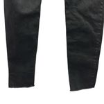 Amp Black Lace Up Fly High Rise Stretch Denim Zip Pocket Raw Hem Jeans Womens L Size undefined Photo 7