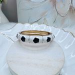 The Clarissa Enamel Cloisonne Bracelet Bangle Thick Style in Cruella Color Black Photo 1