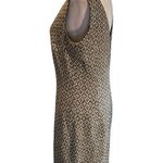 Eccoci Black, Tan & White Tweed Midi Sleeveless V Photo 3