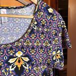 LuLaRoe NWT  Classic T Purple Coral Yellow with Floral Pattern Size Medium Photo 5