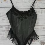 Victoria's Secret VINTAGE VICTORIA'S‎ SECRET BLACK BEADED SATIN LACE TEDDY LINGERIE BODYSUIT M Photo 0