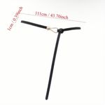 Black Trendy Knotted Skinny Thin Belt For Women Classic Solid Color Faux Leather Photo 9